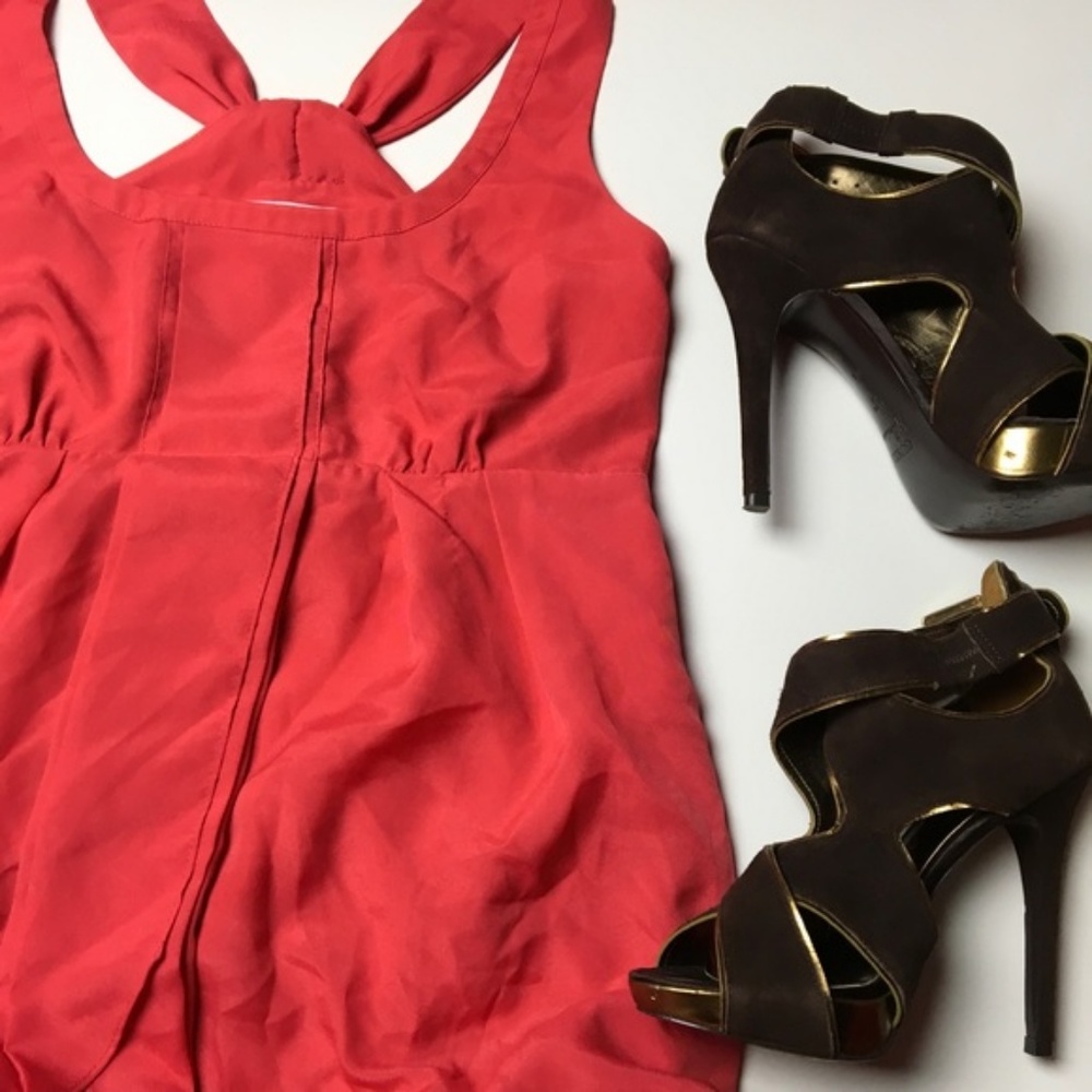 SOLD Jessica Simpson 2 Coral Empire Waist Dress